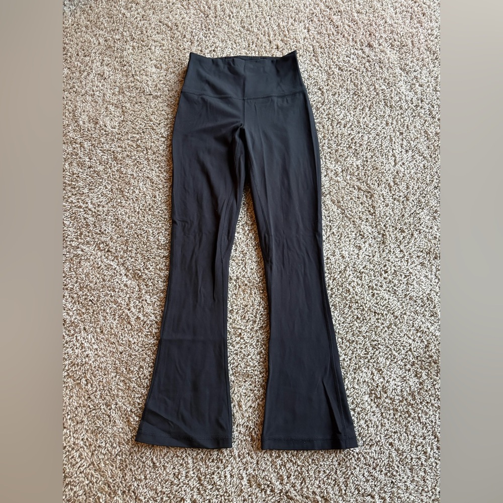 Lululemon Align High Rise Mini Flare Black short inseam leggings!